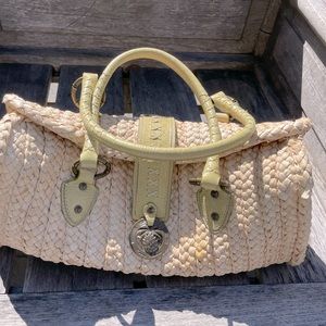 Hawaiian Tommy Bahama straw leather tote.